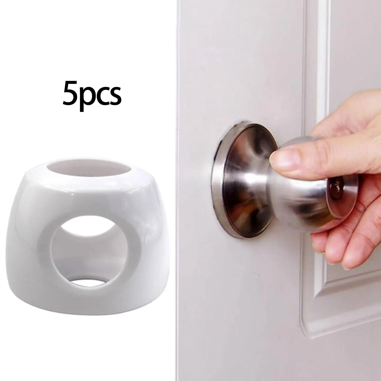 Door Knob Cover Sturdy Portable Door Handle Protector Lightweight Baby Durable Round for Bathroom Home Kitchen Hotel Room