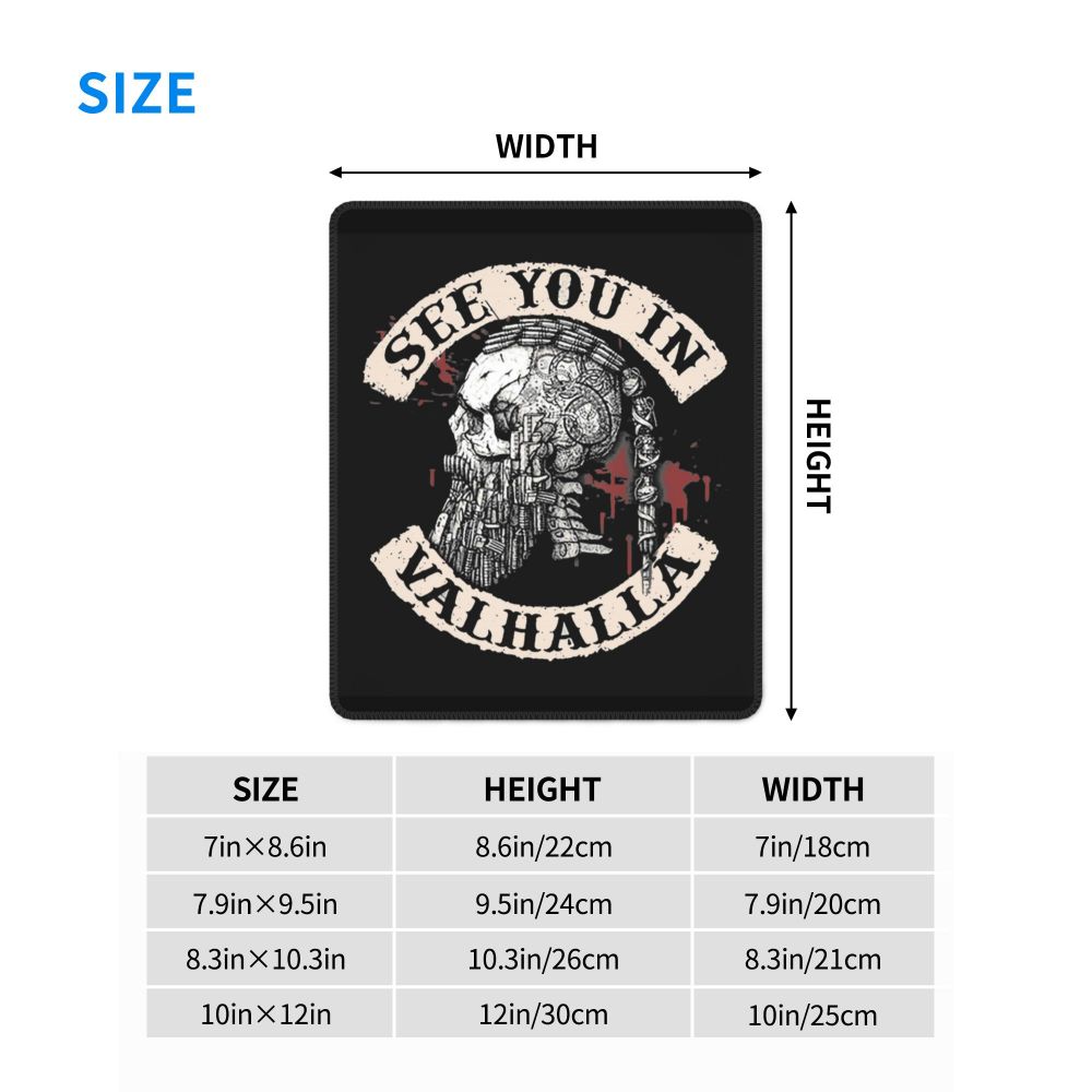 Viking Odin Ragnar Skull Warrior Mouse Pads