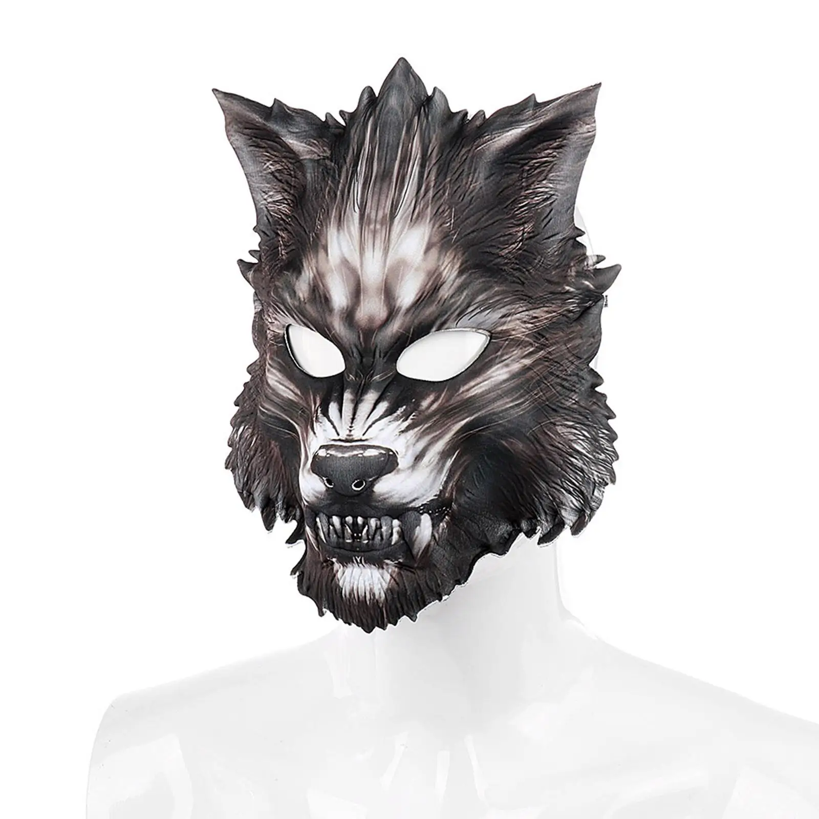 Halloween Wolf Mask Half Face Scary Werewolf EVA for Party Props Carnival Movie Theme Kids Men