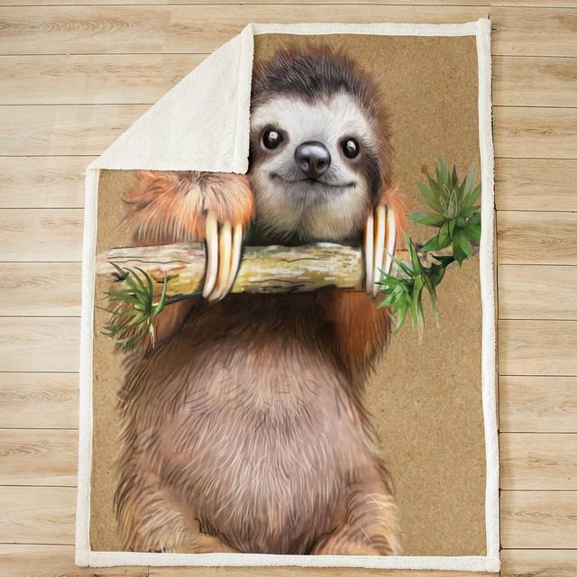 Sloth Premium retailer Fleece Throw Blanket