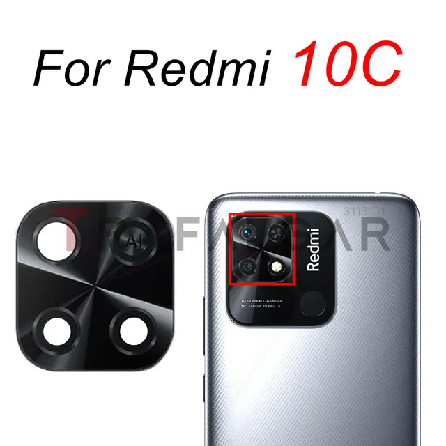 Lente de Cristal de cámara trasera para Xiaomi Redmi 10 5G