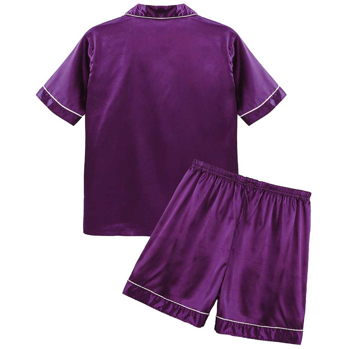 Title 3, Herren-Pyjama-Set aus seidigem Satin, Loungewea...