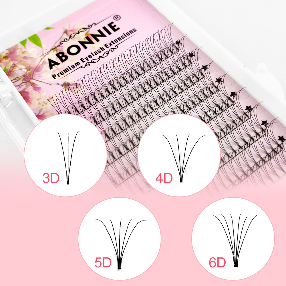 Best of ABONNIE Premade Volume Fans Short Stem 3d / 4d / 5d / 6d Russian Eyelash Extension Mink Eyelash Extension All Size Lashes Tray Reviews & Tips