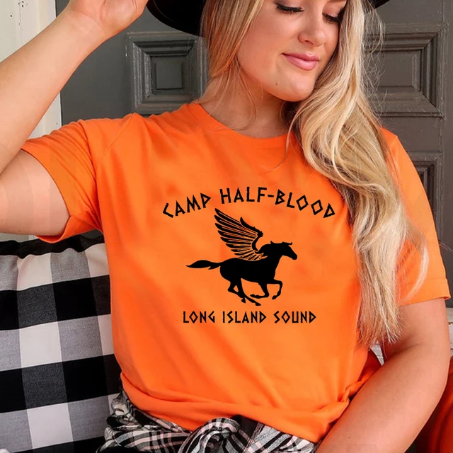Camp Half Blood Funny Book T-Shirt Womens , Ladies Girls T-shirt