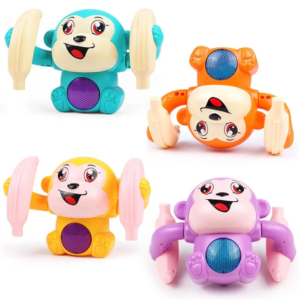 Kids Toy Funny Roll Over Monkey Toy Walk with Lamp Crawling Toys Gifts