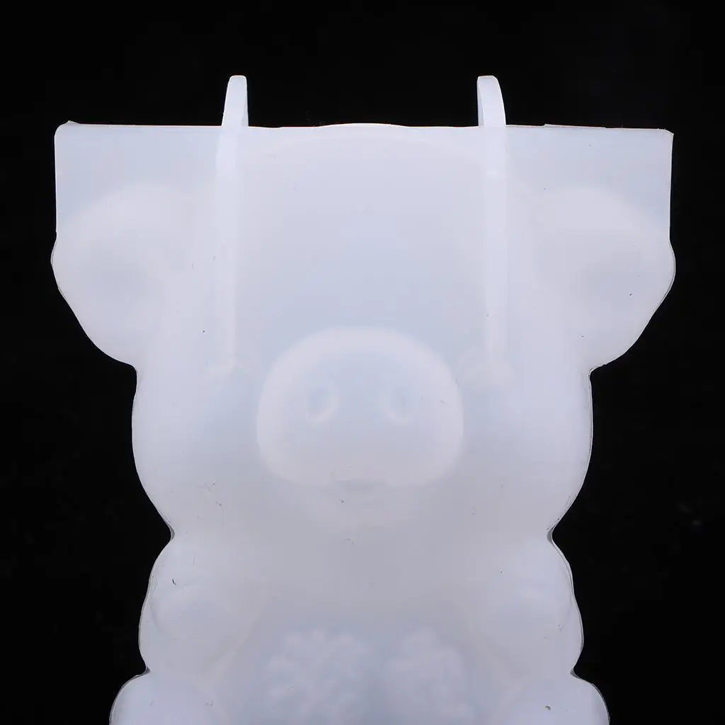 3D Cute Pig Silicone Jewelry Making , Resin Silicone  Polymer Clay, Epoxy Resin Casting  Handmade Decorative  Flower 