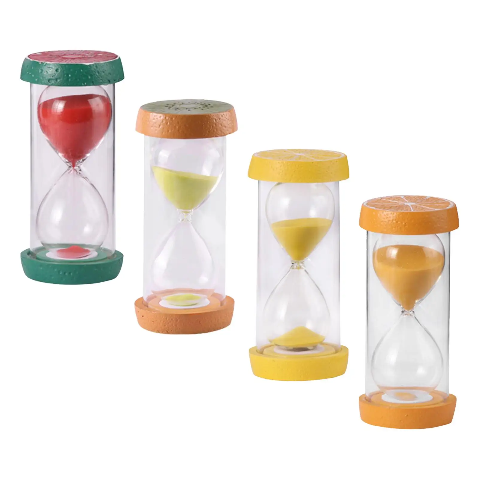 Sand Timer Fruit Sand timer Management Props Multpurpose Creative Brushing Timer Fruit Hourglass for Kitchen Serve Catering