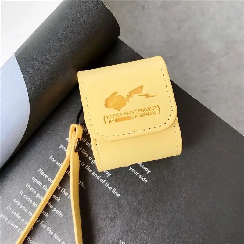 Pokemon Pikachu Leather Case For Airpods Pro 3 2 Wireless Bluetooth Earphone Protective Case On For AirPods Pro 3 2 Soft Cover