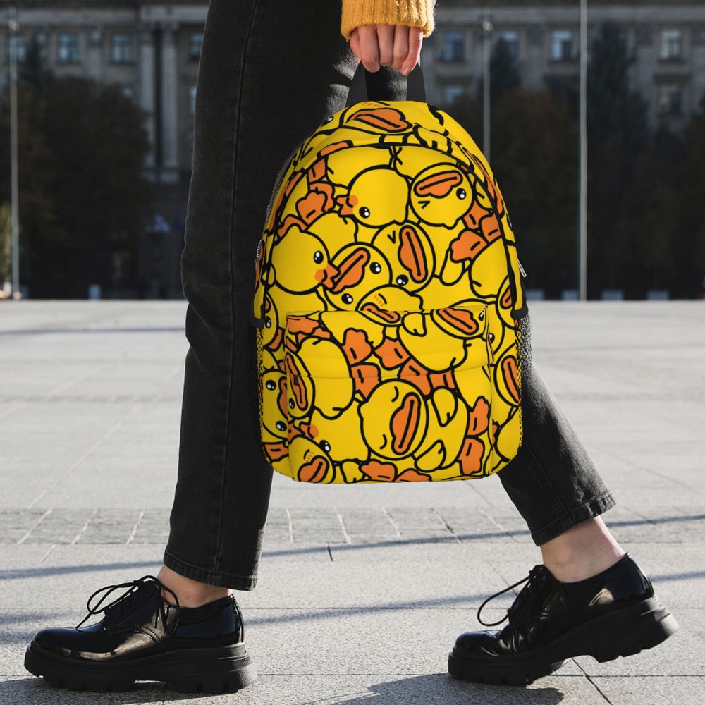 Mochila de pato amarelo para homens e