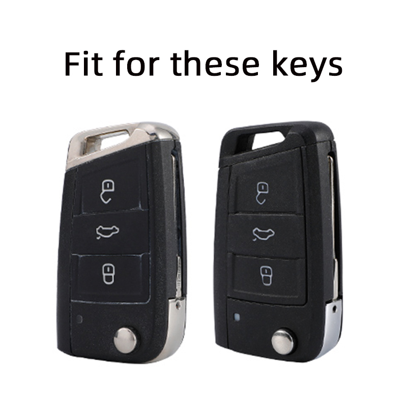 TPU Auto Schlüssel Fall Volle Abdeckung Fob Für VW Volkswagen Golf 7 MK7 Tiguan MK2 Für Skoda Octavia Für SITZ ateca Leon FR 2 Ibiza – Detail 1