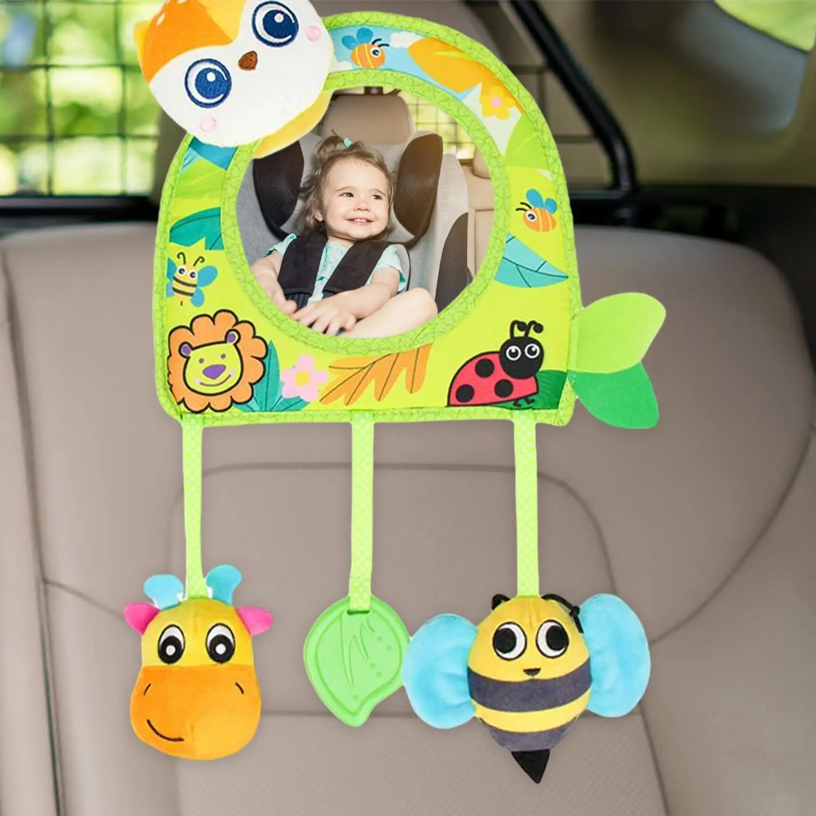 Cartoon Baby Car Mirror Car Accessories Car Seat Back View Mirror Baby Observation Mirror, Car Seat Mirror for Infant Newborn