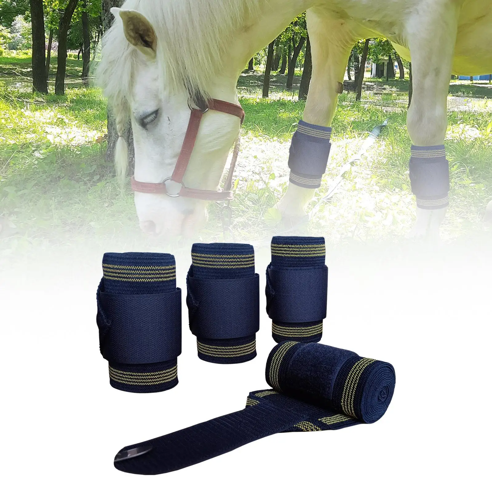 4x Horse Leg Wraps Horse Leg Protection Horse Boot Wrap Equestrian Equipment