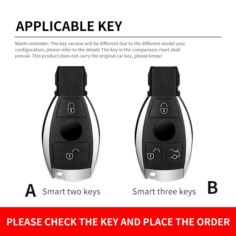 In lega di zinco Car Key Case Cover Shell Holder per Mercedes Benz A B C E GL S GLA GLK CLS classe AMG W204 W205 W212 W463 W176 - Sb75a1568538048c199f802c00e650cc0i