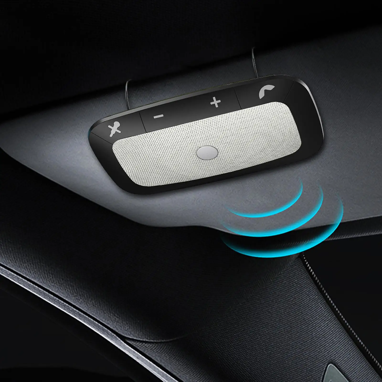 Car Bluetooth Speakerphone Voice Guidance Volume Knob Back-Clip for Siri