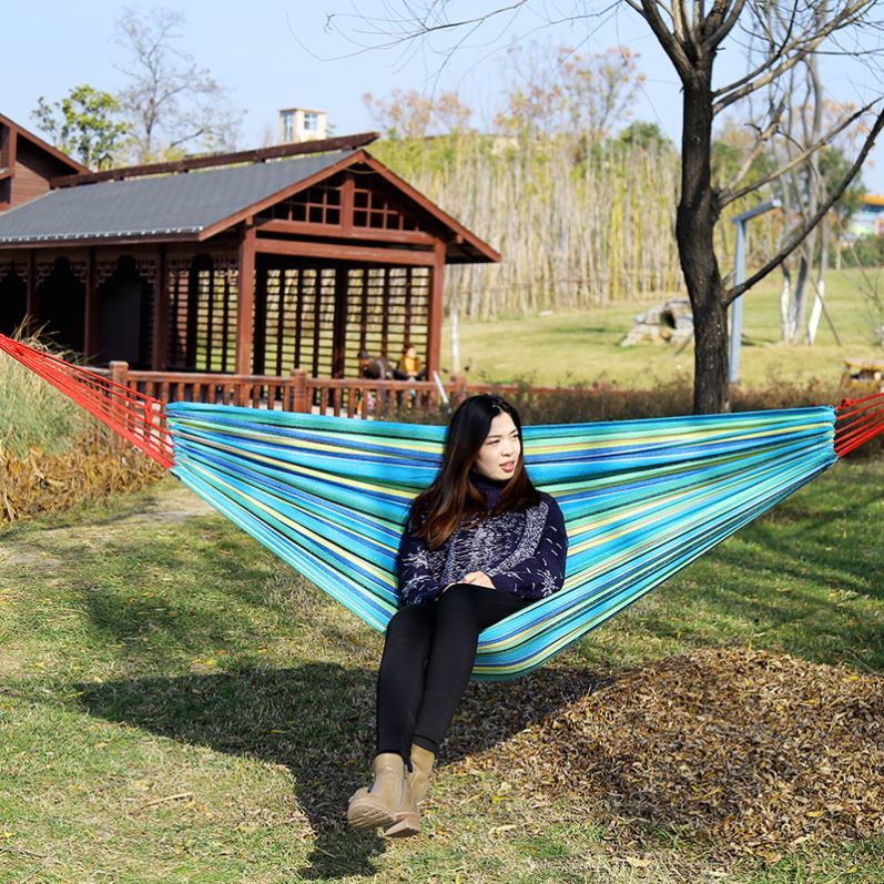 Description Picture 5 of itemOutdoor Leisure Hammock Thickened Single and Double Person Travel Anti Roll Rocking Bed Swing