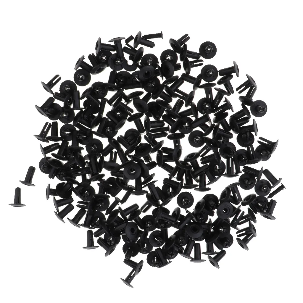 500Pcs Car Plastic Rivets 7mm Hole Dia Fastener  Bumper Push Pin Clip