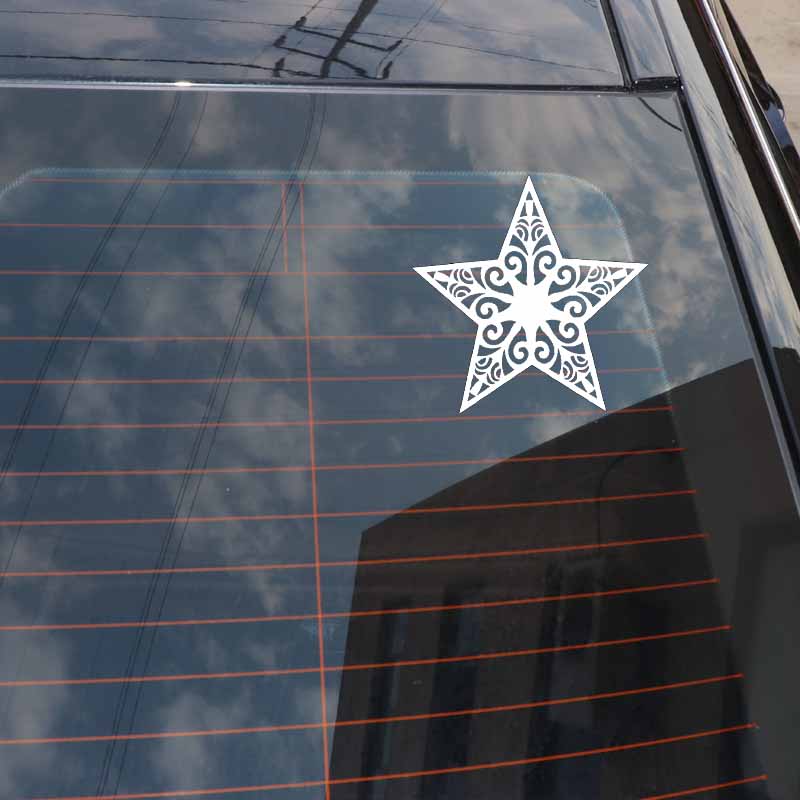 Auto Aufkleber Personalisierte Kreative Aufkleber Design Retro fünfzackigen Stern Auto Dekoration Wasserdicht und Sonnencreme PVC 15*15cm – Detail 3