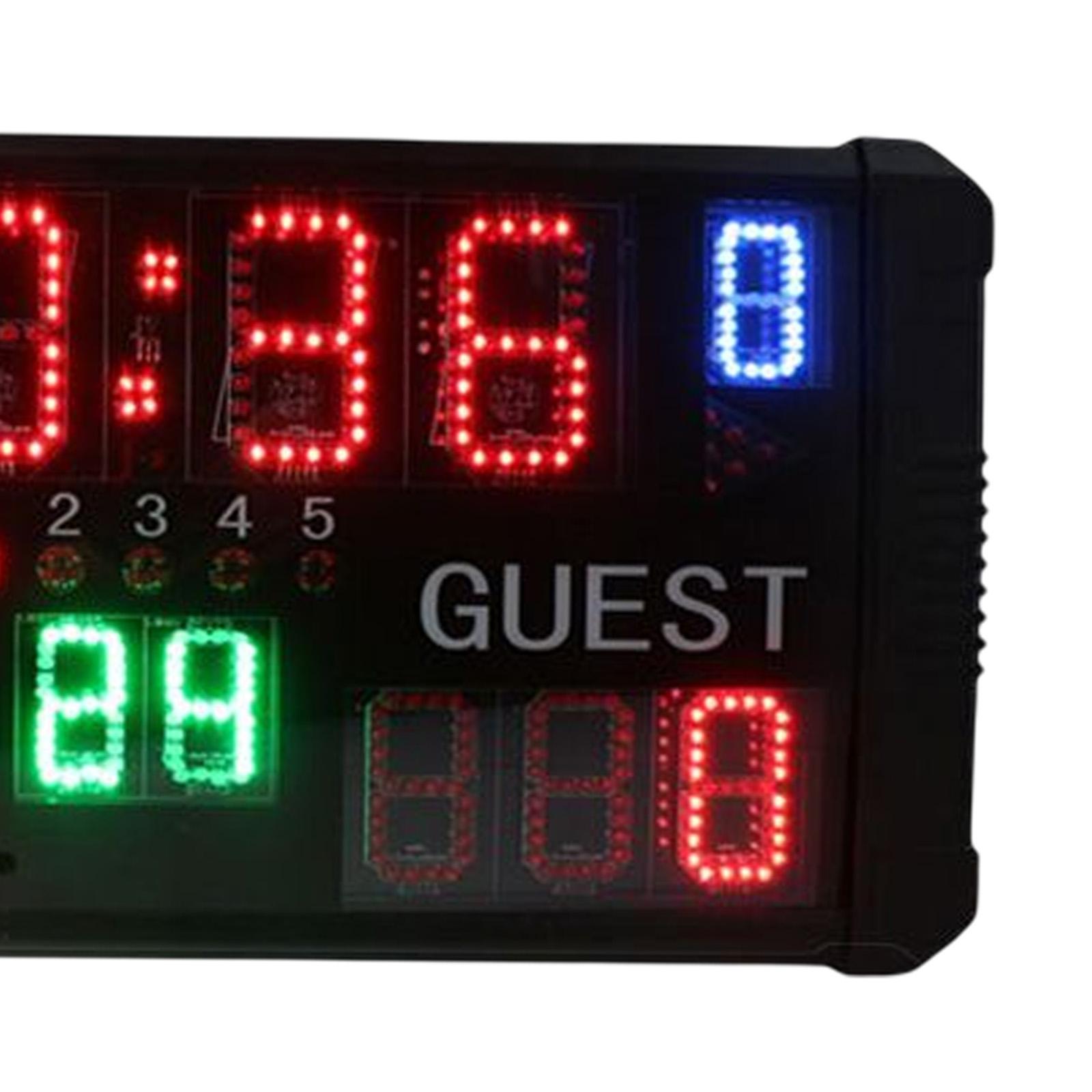 Electronic Digital Scoreboard Foul Count Timer Counter Stopwatch Innings Wall Mount Indoor Basketball Scoreboard for Wrestling