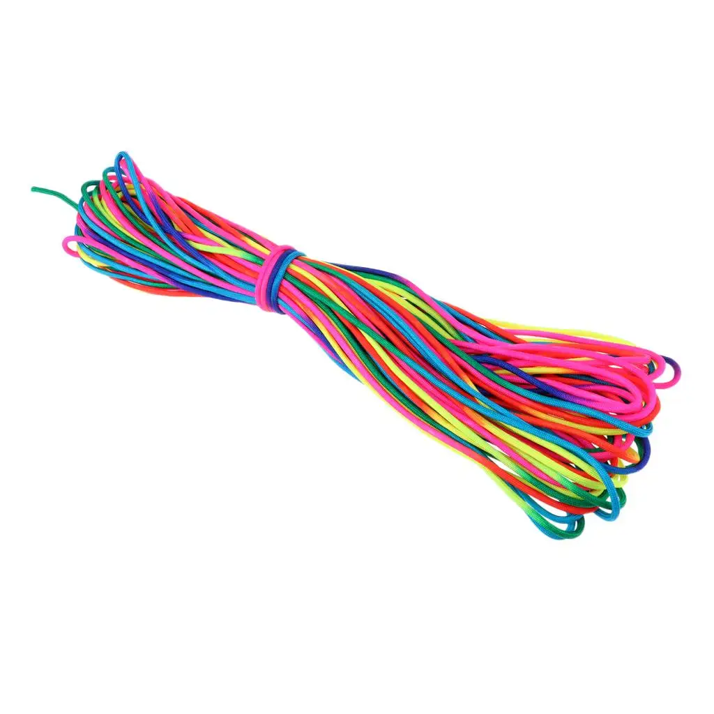 31m 4mm Rainbow Climbing Rope Parachute Cord Sports String Core, Suitable for Camping, Hiking, Backpacking
