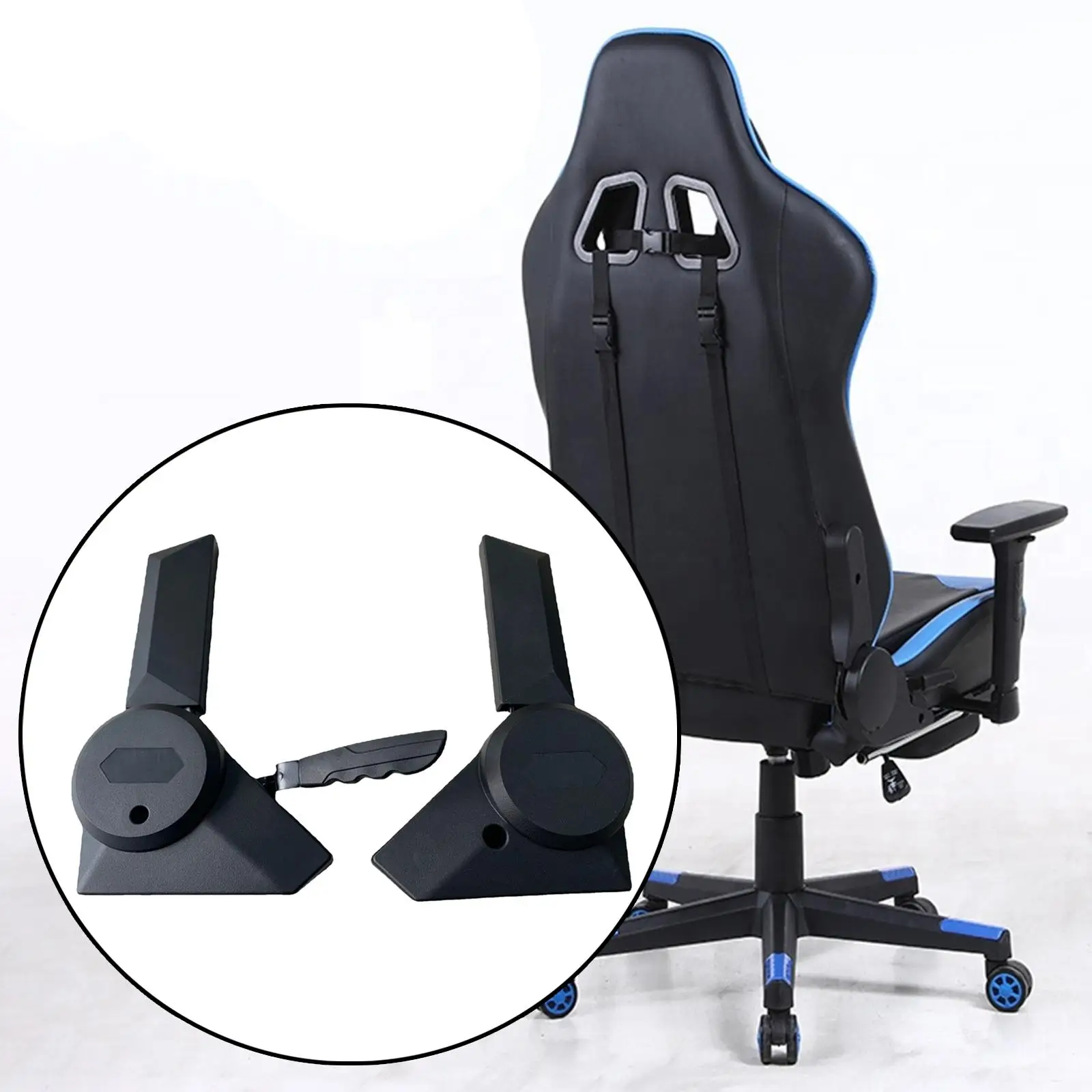 2 Pieces Gaming Chair Angle Adjuster Replacement High Back Swivel Computer Desk Chair Angle Adjuster for Gaming Seat Spare Parts