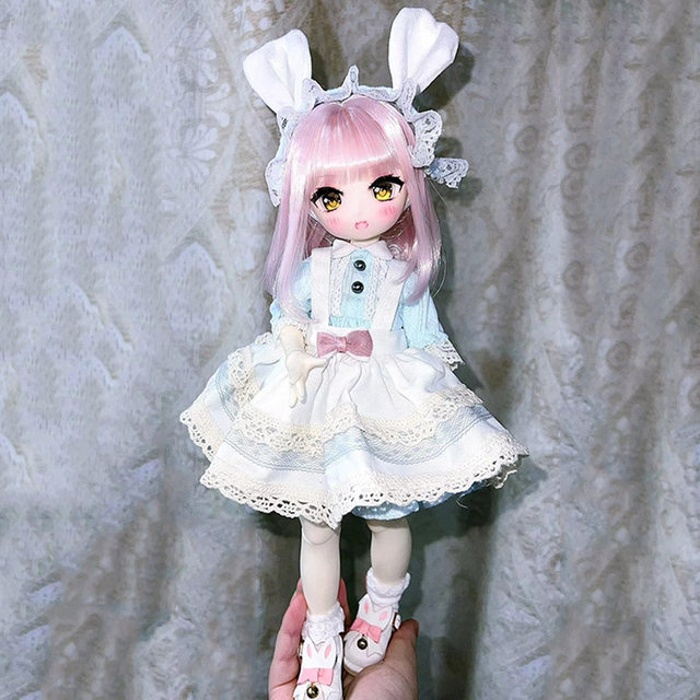 New 30cm Cute Anime Elf Doll Toy 1/6 Bjd Multi Joints Doll Without Makeup  Girls Diy Practice Makeup Toys