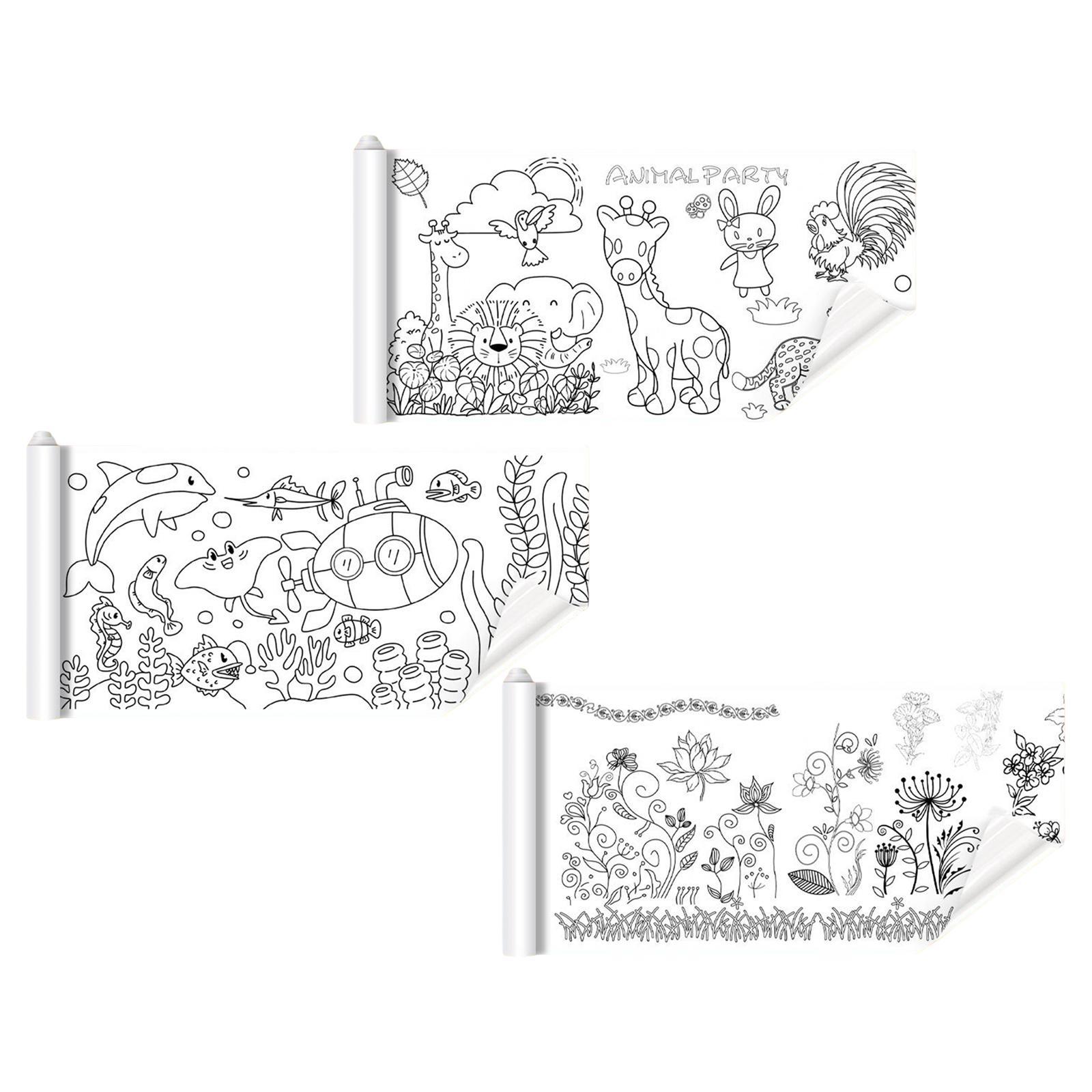 Children Drawing Roll Wall Sticker Painting Filling