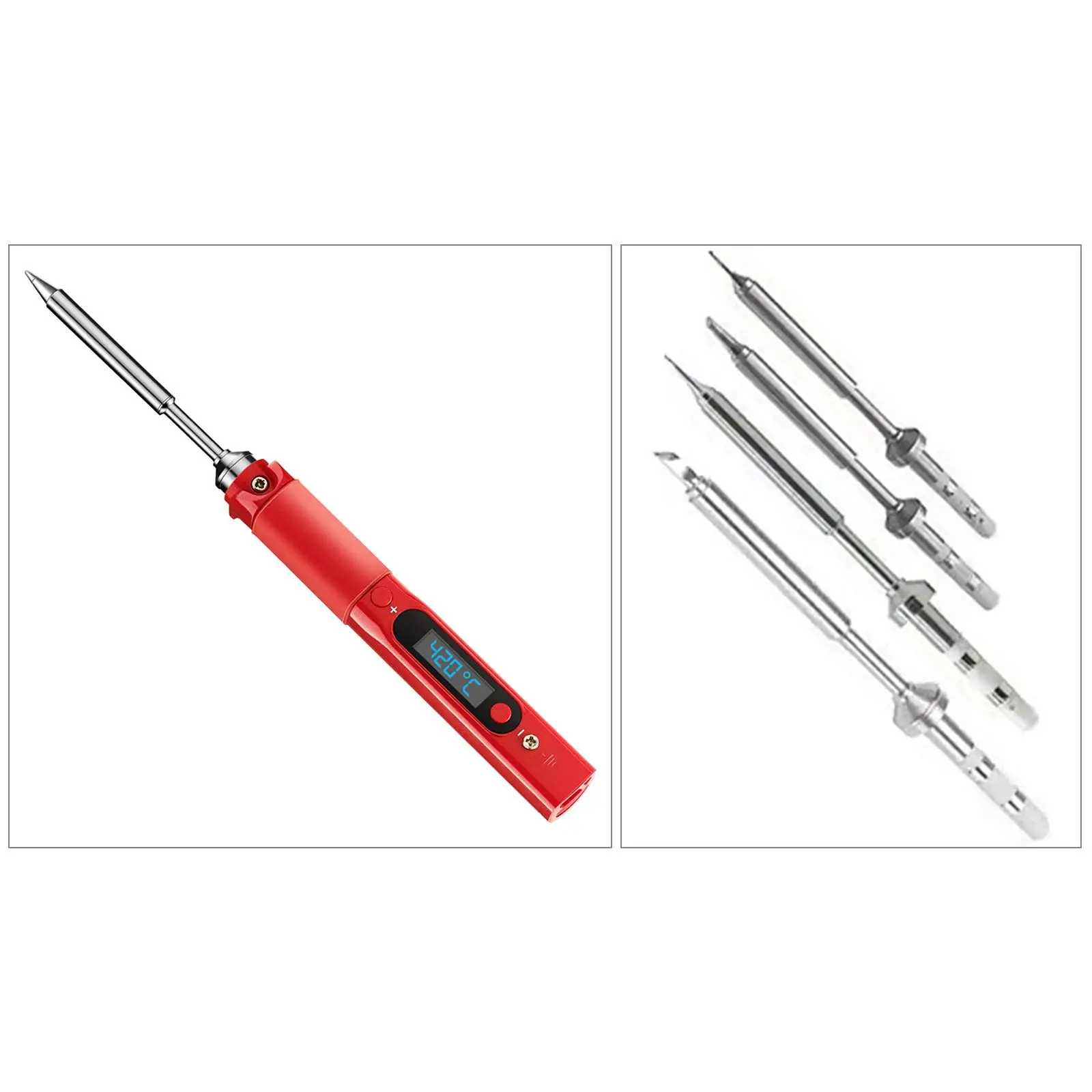 Soldering Iron Kit, 65W Portable Adjustable Temperature Welding Tool Pen, Easy Apply USB Powered Mini Soldering Iron Set