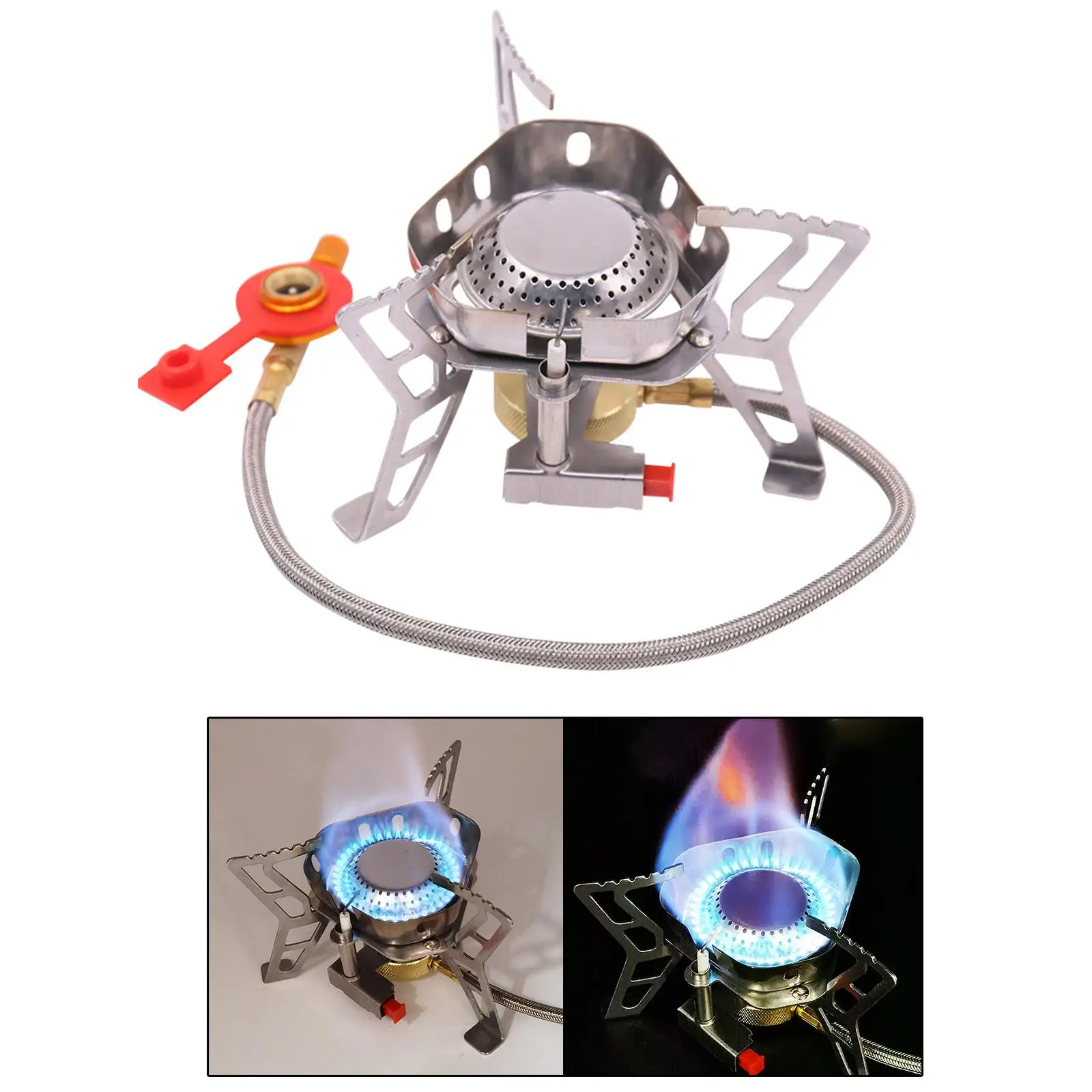 3600W Camping Gas Stove Ultralight Outdoor Gas Burner with Piezo Ignition for Picnic