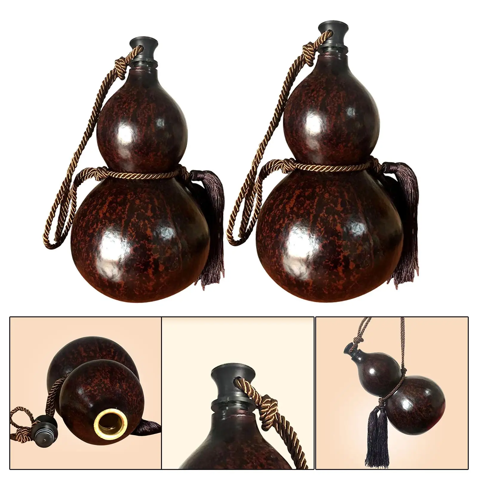 Gourd Bottle Feng Shui Water Cup Photo Props Crafts for Camping Home Yard