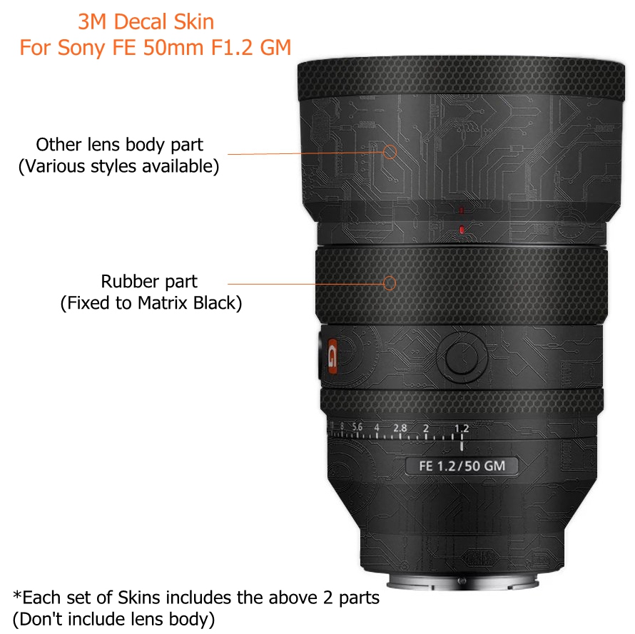 Description Picture 2 of itemSEL50F12GM Camera Lens Sticker Coat Wrap Protective Film Body Decal Skin For Sony FE 50 F1.2 50mm 1.2 GM FE50mm F1.2GM 1.2/50