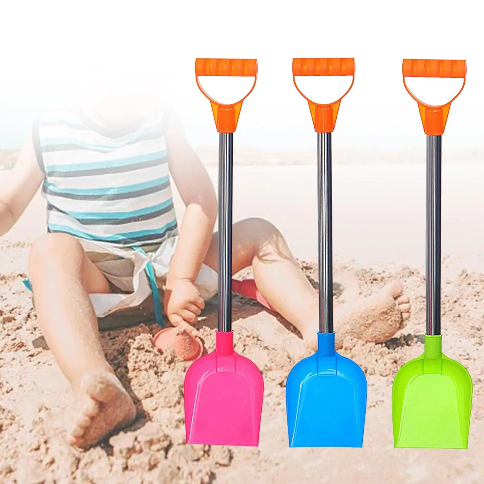 3Pcs Kids Beach Sand Toys Set Building Sand Playset Gardening Tool Set Portable