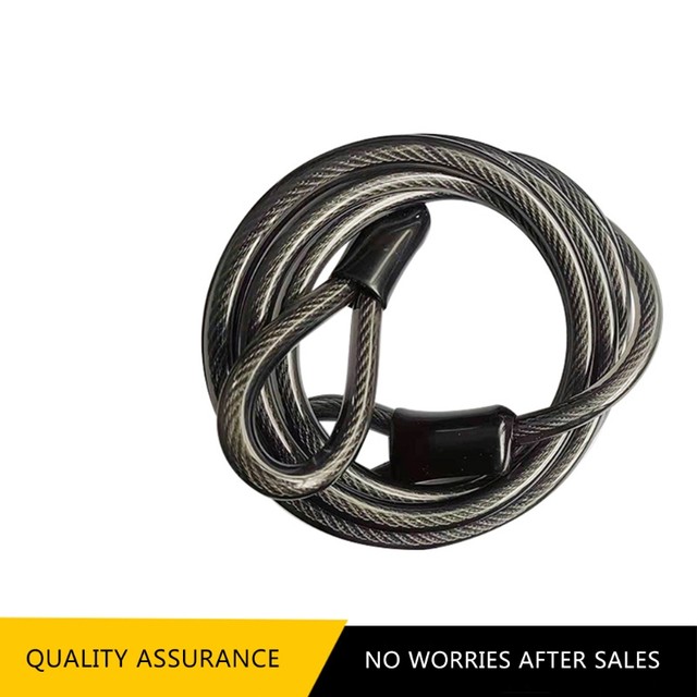 Bike Lock Cable 10mm Thick Anti-Theft Steel Cable Lock Heavy