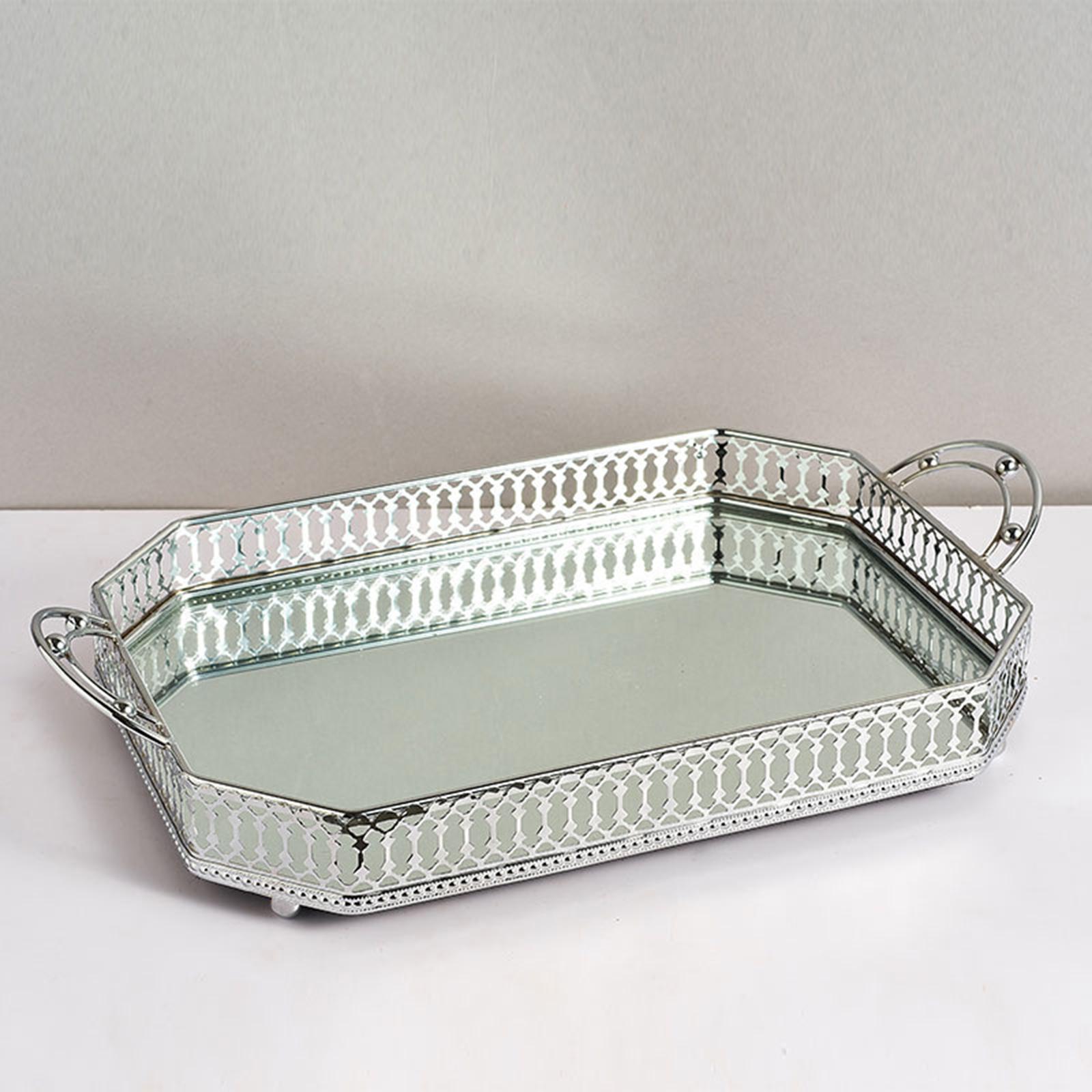 Multifunctional Serving Tray Plate Organizer Holder Vanity Tray Decorative Tray for Pantry Living Room Sundries Home Decorative