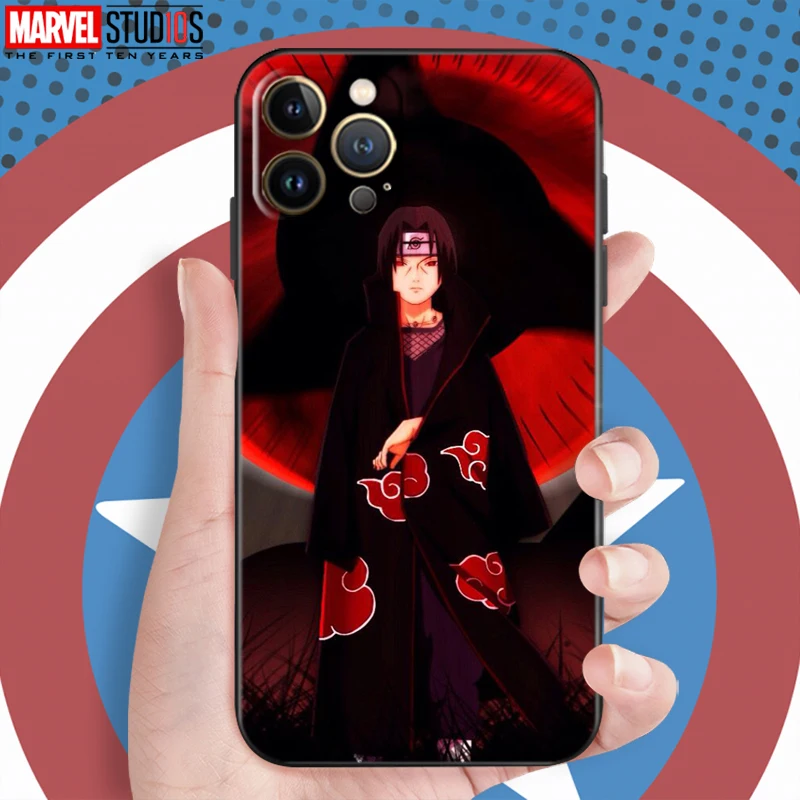 iphone xr card case Naruto Akatsuki Uchiha Itachi For Apple iPhone 13 12 11 Pro 12 13 Mini X XR XS Max SE 5 6 6s 7 8 Plus Phone Case TPU cases for iphone xr