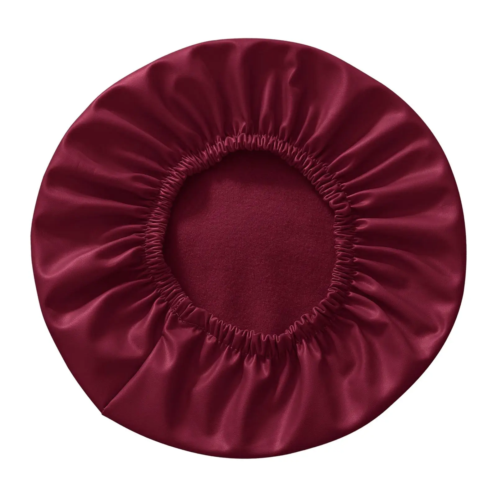 Leather Stool Cover Rotating Chair Cover for Bar Living Room Universal Round Seat Cover Home Hotel Textile