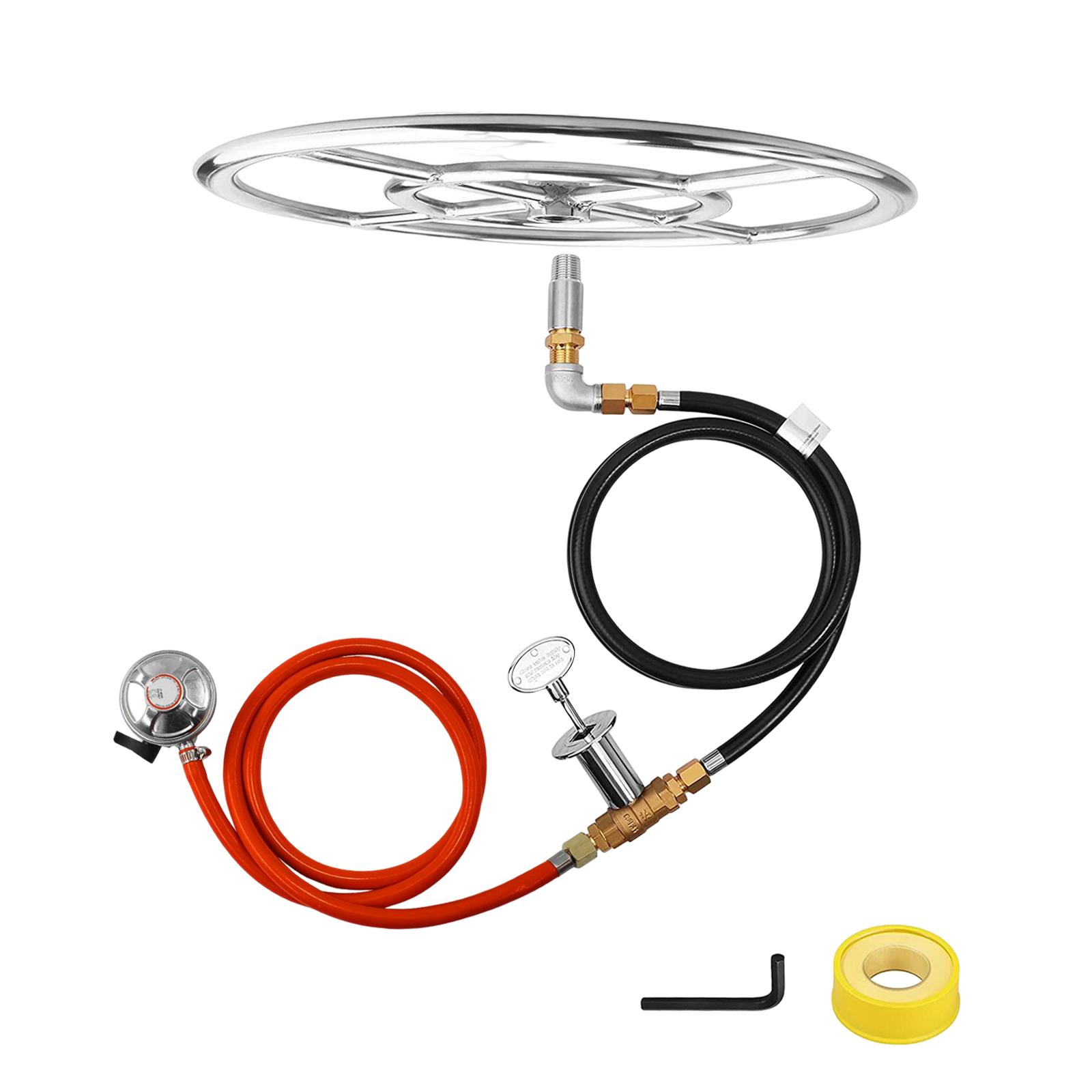 conectar mangueira diy round gas pit para