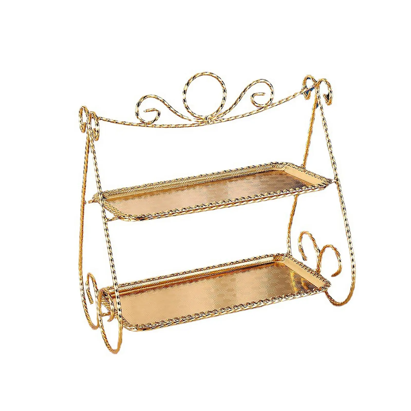 2 Tier Serving Tray Cupcake Stand Table Storage Easy to Fill Serving Dishes for Graduation Kitchen Tea Party Ornament Decoration