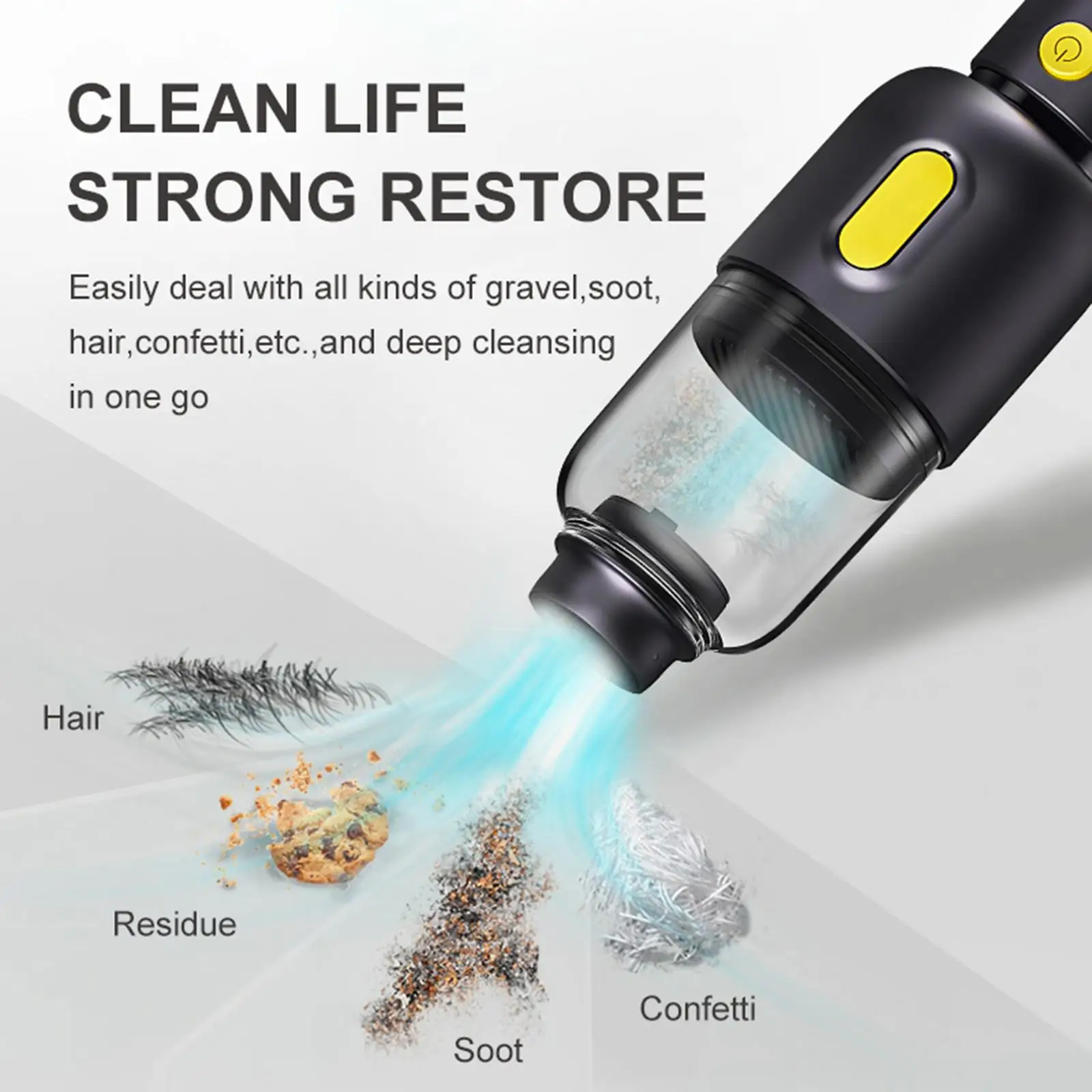  Car Vacuum Cleaner Rechargeable Wet and Dry High .4V Handheld for Home