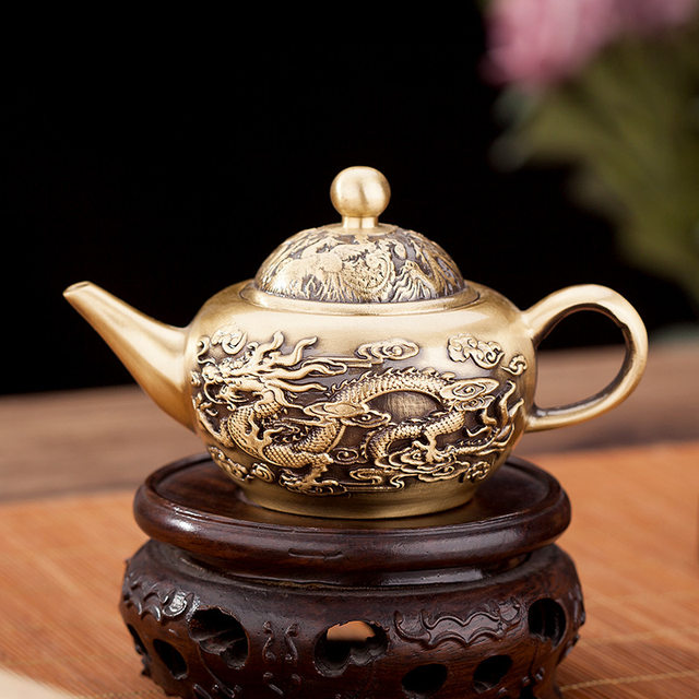 Factory Vintage Chinese handmade clay dragon&phoenix Teapot