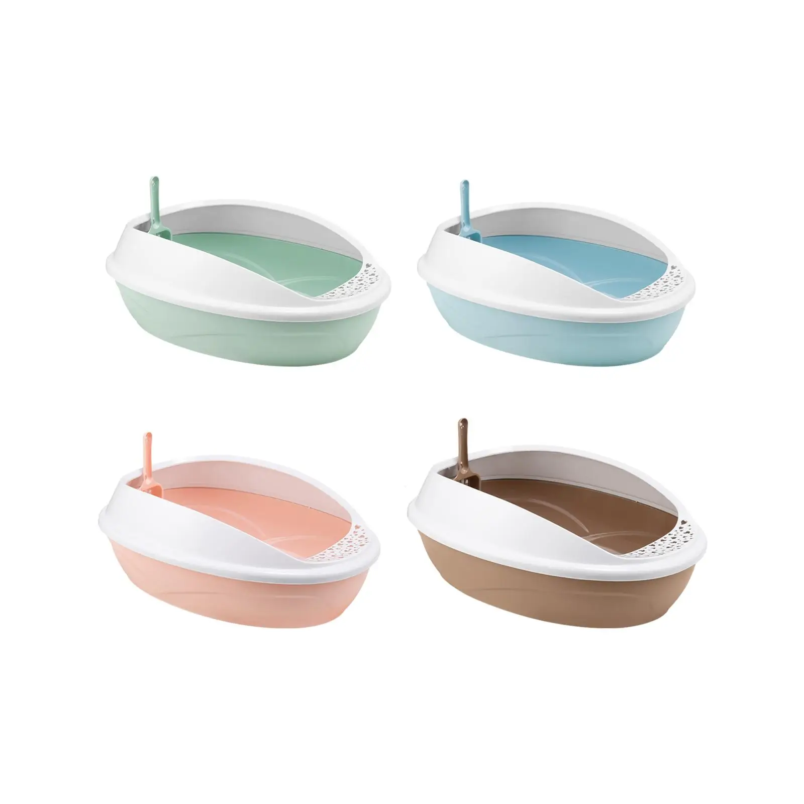 Cat Litter Basin and Removable Rim Bedpan Open Top Pet Litter Tray High Sided Cat Litter Tray for for All Kinds of Cat Litter