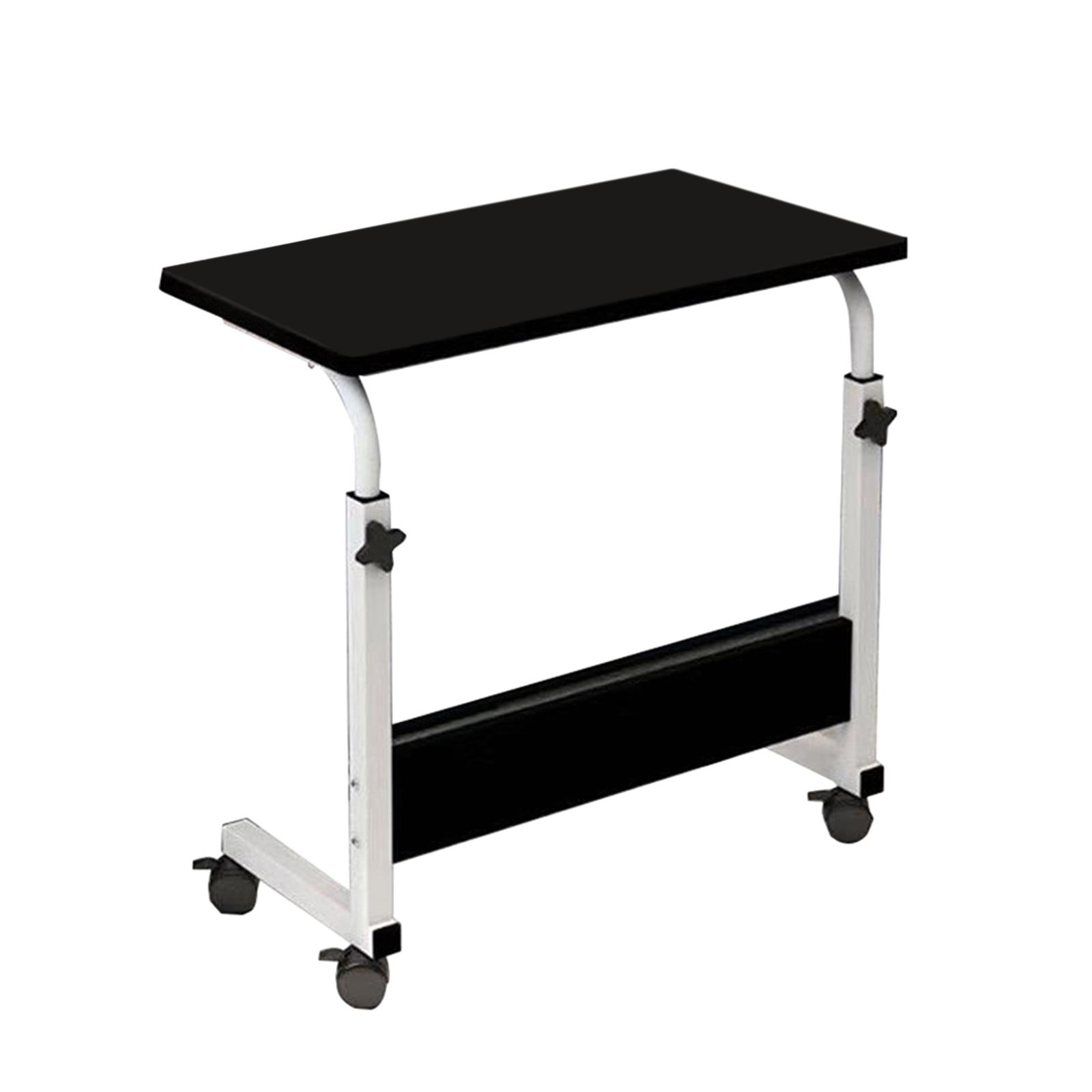 Portable Standing Desk Laptop Desk Small Computer Desk Table Work Desk with Wheels for Living Room Bedside Office Home