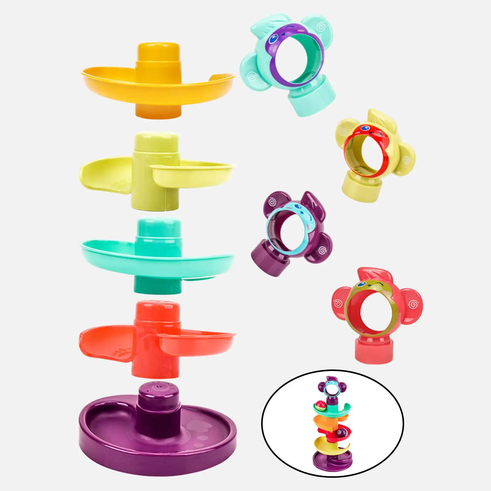 Creative Ball Drop Roll Swirling Montessori Toy Preschool Toy Early Development Fine 
