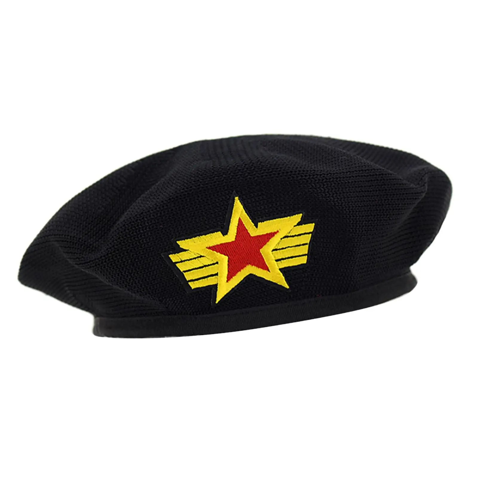 Knitted Beret Hat Star Casual Caps Unisex Spring and Summer Beanie French Beret for Performance Dance Show Stage