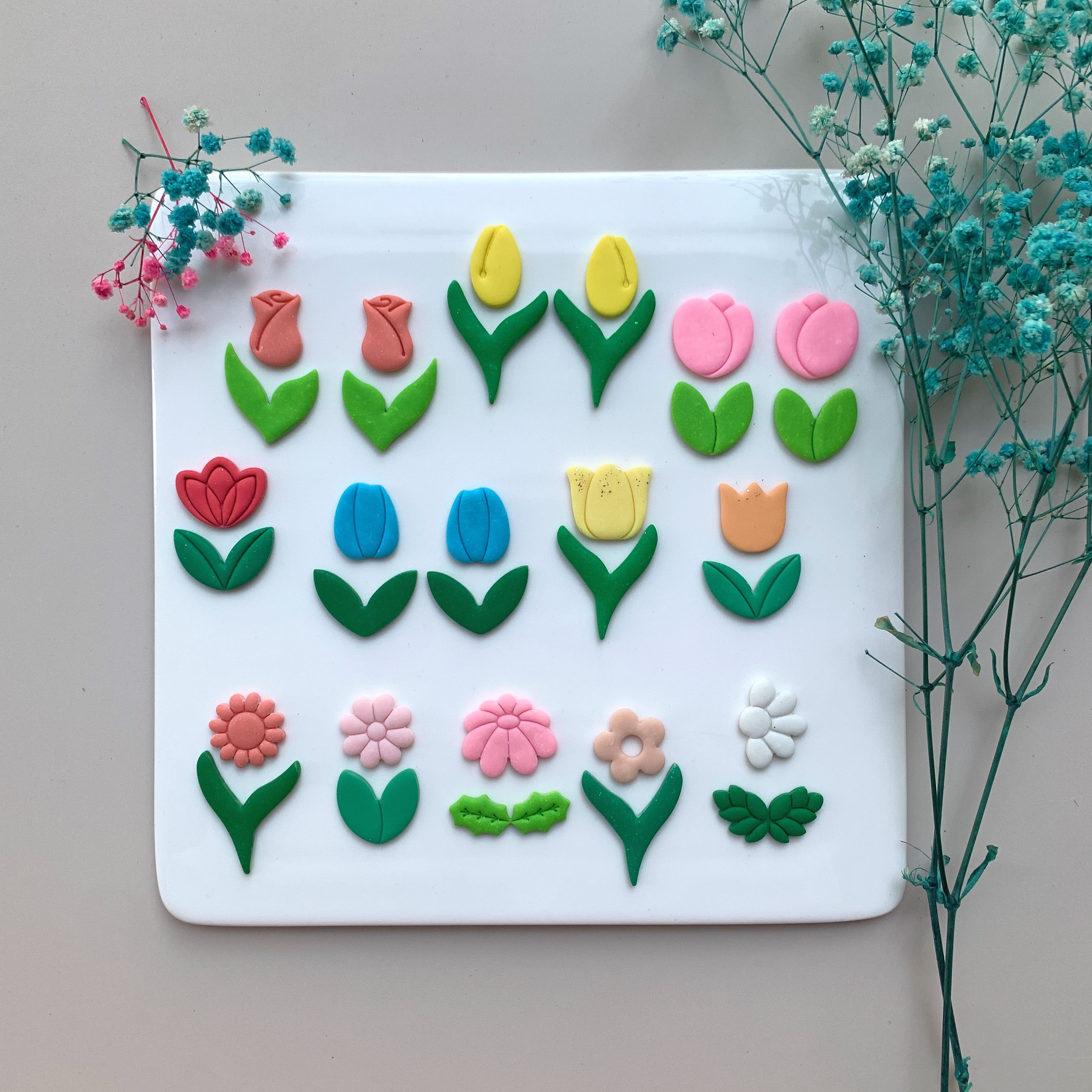 Description Picture 6 of itemFlower Leaf Plant Series Rose/Tulip/Sunflower Shape Polymer Clay Cutter Cutting Molds For DIY Earrings Jewelry Decoration Making