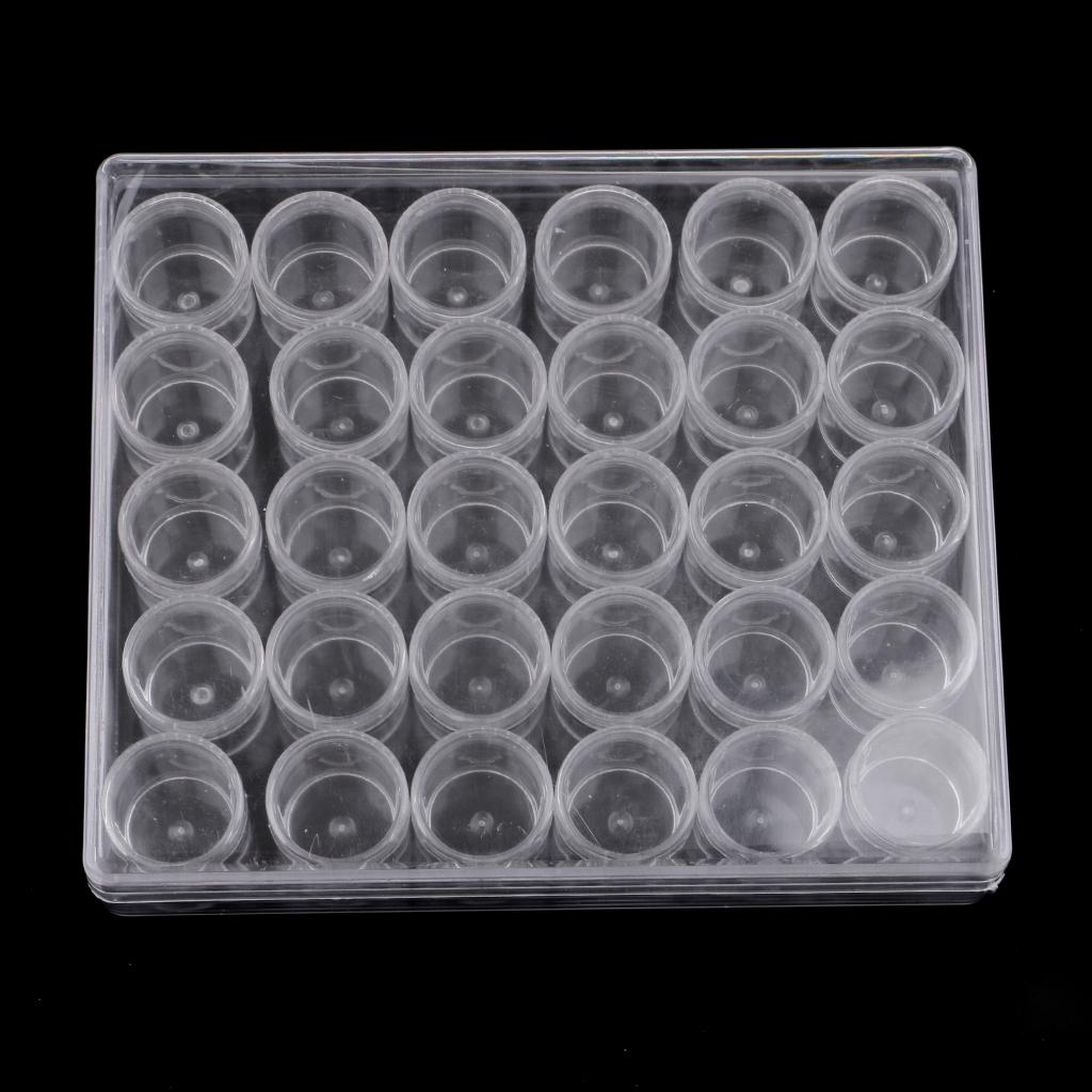 30Slots 6g Jars Storage Box  Bottle Small Vial Organizer Container