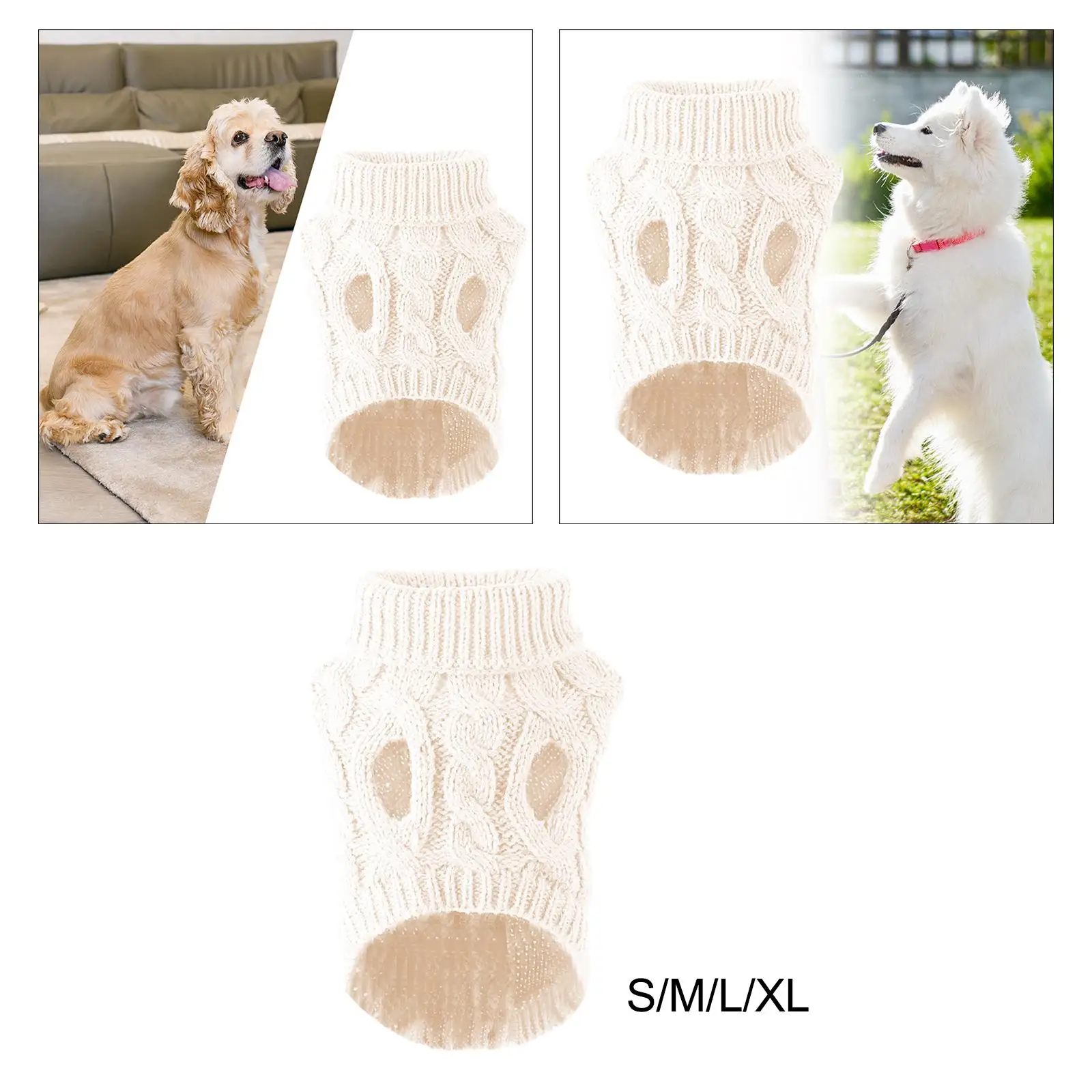Knitted Dog Sweater Soft Holiday Dressing Comfortable Jogging Training Pet Sweater Knit Puppy Sweater for Small Medium Dogs Cats