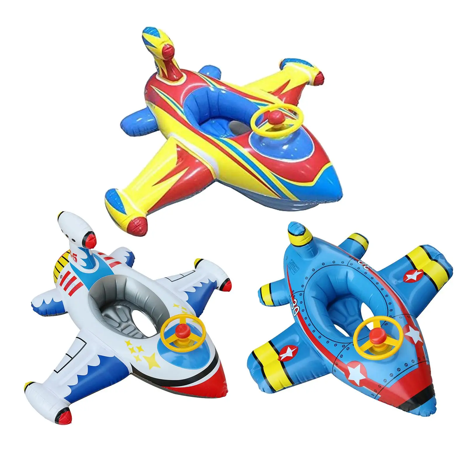  Inflatable Float Swimming  Swimming  for Toddler,  w/ Steering Wheel Gift