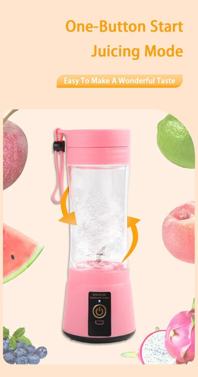 Title 3, Portable Fruit Juice Blenders Summer Personal E...