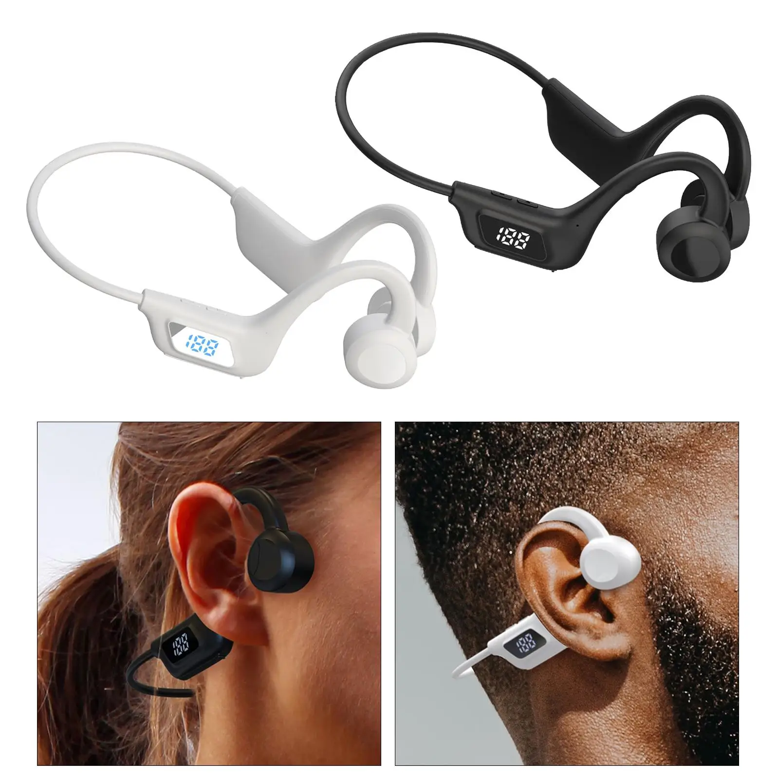 Sports Wireless Bluetooth Headphones Earphones Ear Hook Run Earbuds All Devices