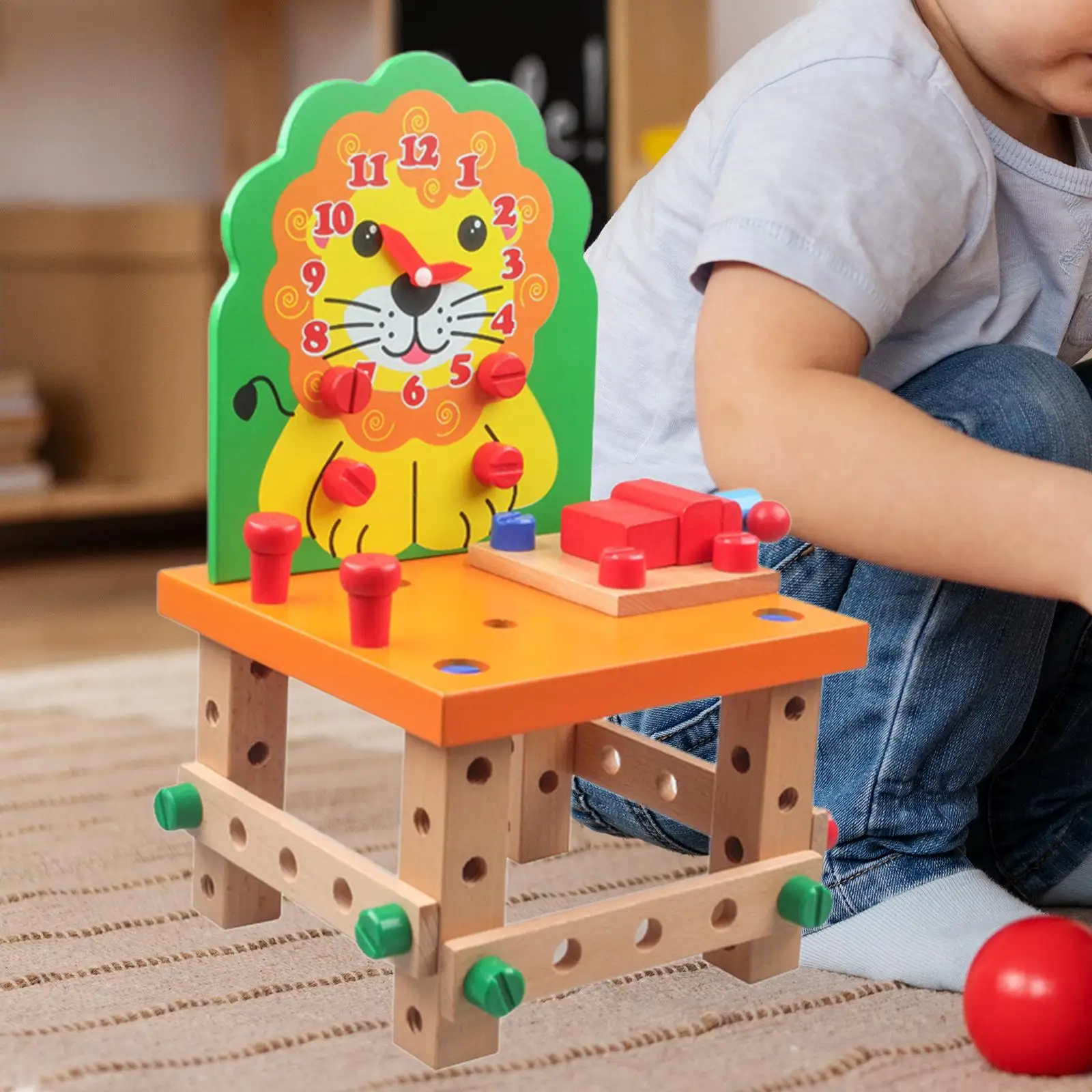 Wooden Assembling Chair Educational Building Toy Wooden Chair Models Construction Play Set for Toddler Children Girls Boys Gifts